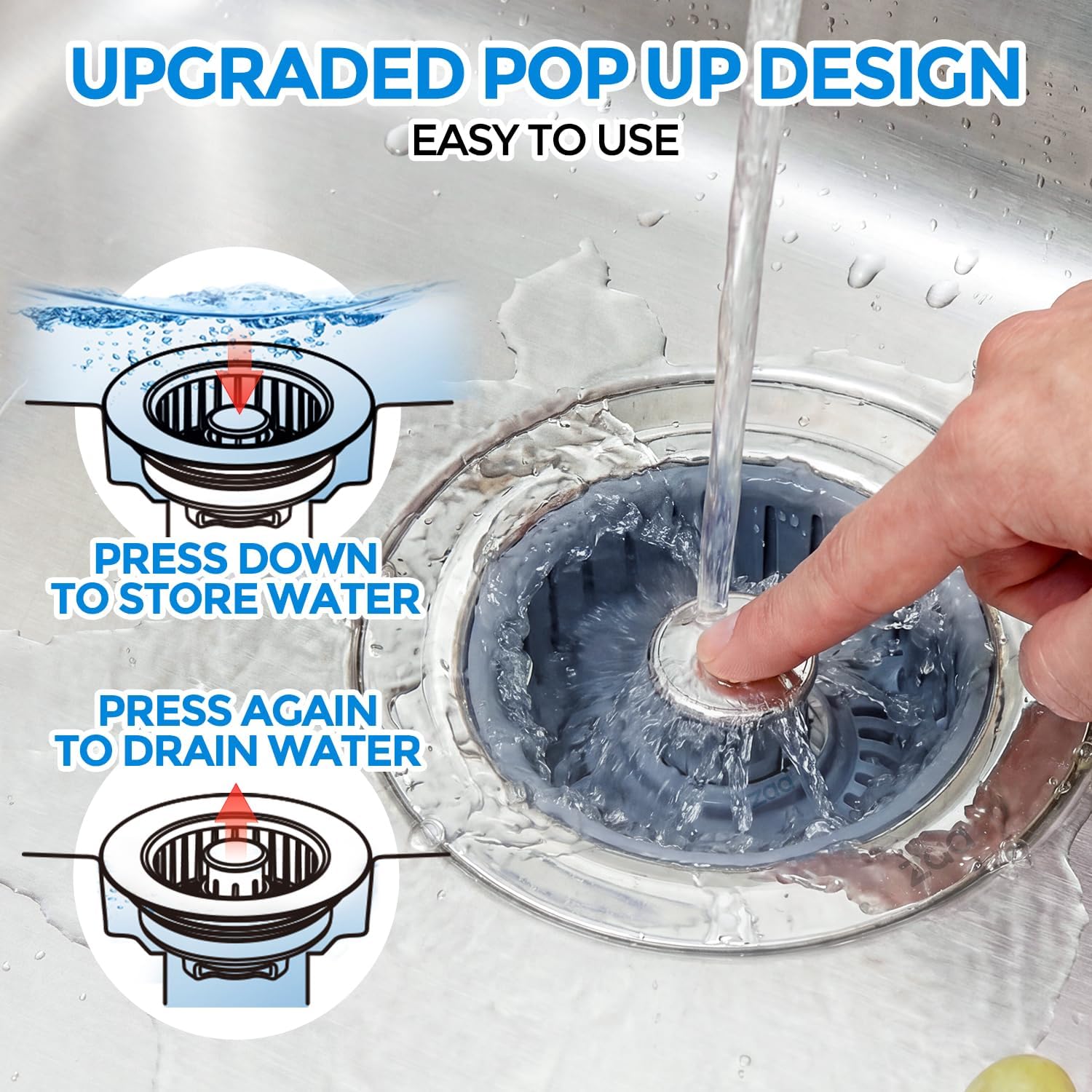 Sink Drain Strainer 🧼✨ — a smart 3 in 1 Kitchen Sink Drain Strainer & Stopper designed to keep your sink clean, clog-free, and hassle-free!
