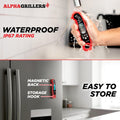 Digital Alpha Grillers Meat Thermometer – Instant Read Food Thermometer for Cooking & Grilling – Professional Kitchen Fathers Day Gift for Dad Men Him Husband